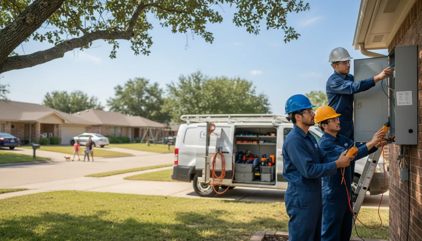Certified electrician providing emergency electrical services in Grant City, MO